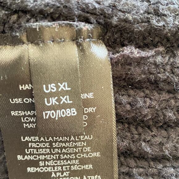 FREE PEOPLE Brookside Tunic Oversized Chunky Sweater in Black, Size X-Large - Picture 13 of 16